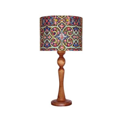 Traditional Wooden Table Lamp with Persian Inspired Lampshade Karimi