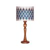 Traditional Wooden Table Lamp with Persian Inspired Lampshade Mahan