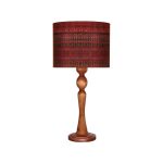 Traditional Wooden Table Lamp with Persian Inspired Lampshade Mahsa