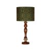 Traditional Wooden Table Lamp with Persian Inspired Lampshade Saba