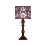 Traditional Wooden Table Lamp with Persian Inspired Lampshade Sahra