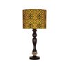 Traditional Wooden Table Lamp with Persian Inspired Lampshade Samar