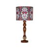 Traditional Wooden Table Lamp with Persian Inspired Lampshade Samko