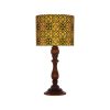 Traditional Wooden Table Lamp with Persian Inspired Lampshade Sunny