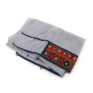 Baluchi Embroidery Gray Women Shawl