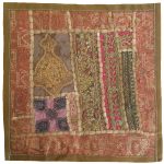 Embroidered Cushion Cover - Pink Suzani Design