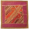 Embroidered Cushion Cover - Pink Striped Suzani Design