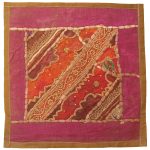 Embroidered Cushion Cover - Pink Striped Suzani Design