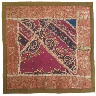 Embroidered Cushion Cover – Purple Suzani Design