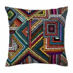 Ethnic Velvet Printed Cushion Cover – Soft & Luxurious Geometric Design