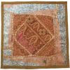 Embroidered Cushion Cover - Blue Suzani Design