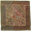 Embroidered Cushion Cover - Brown Design