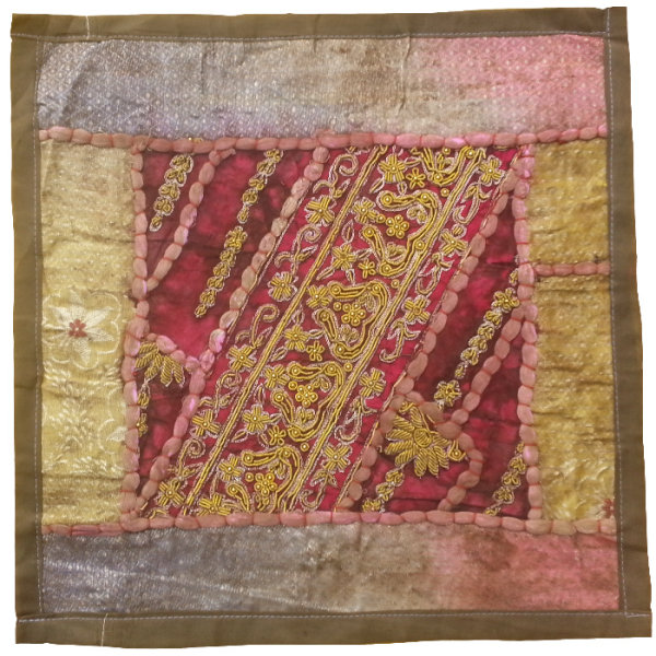 Embroidered Cushion Cover - Rainbow Suzani Design