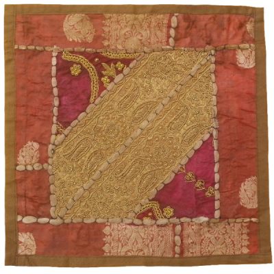 Embroidered Cushion Cover – Pink Suzani Design