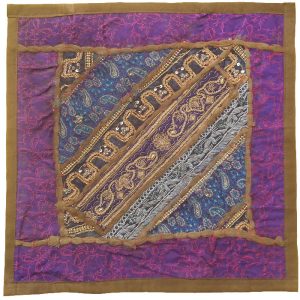 Embroidered Cushion Cover – Purple Suzani Design II