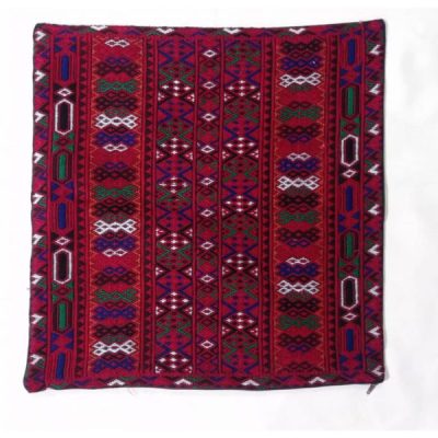 Embroidered Cushion Cover – Red Suzani Design