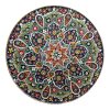 Decorative Pottery Wall Plate Hand-Painted with Persian Minakari Enamel Galaxy