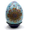 Persian Decorative Hand Painted Ostrich Egg Shell - Firouze