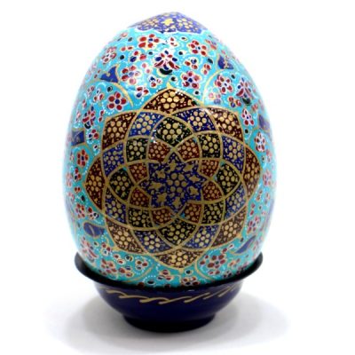 Persian Decorative Hand Painted Ostrich Egg Shell – Firouze