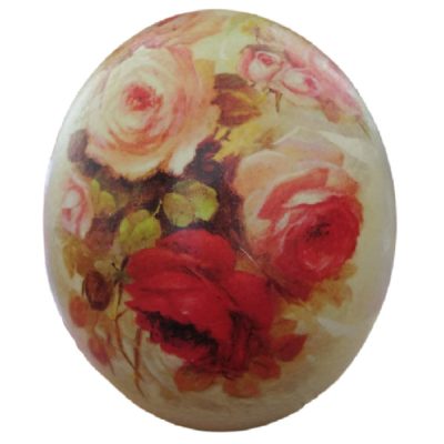 Persian Decorative Hand Painted Ostrich Egg Shell – Flower