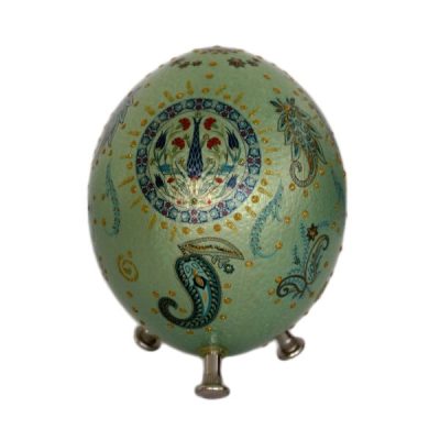 Persian Decorative Hand Painted Ostrich Egg Shell