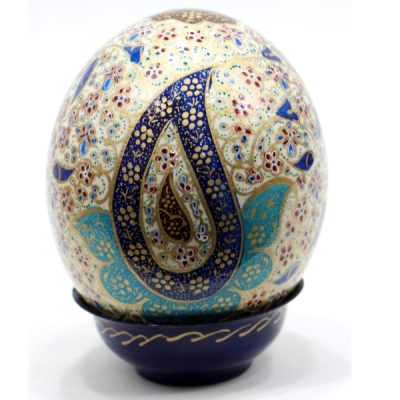 Persian Decorative Hand Painted Ostrich Egg Shell – Mina