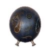 Persian Decorative Hand Painted Ostrich Egg Shell - Royal Blue