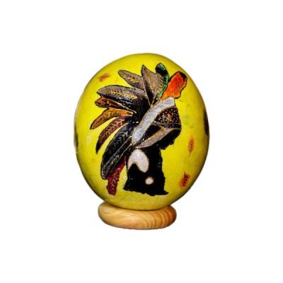 Persian Decorative Hand Painted Ostrich Egg Shell