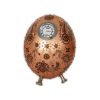 Persian Decorative Hand Painted Ostrich Egg Shell with Clock