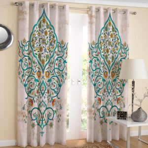 Iranian Blue Curtain Model Pars Design