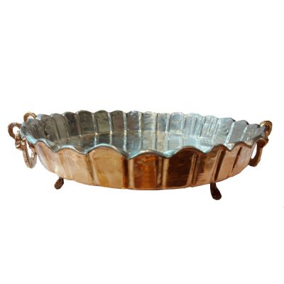 Persian Copper Serving Platter Hammered Dalber