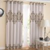 Printed Velvet Eyelet Curtain – Blue Design