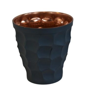 Persian Copper Cup – Handcrafted with Handle for Cold Drinks – Hammered Black