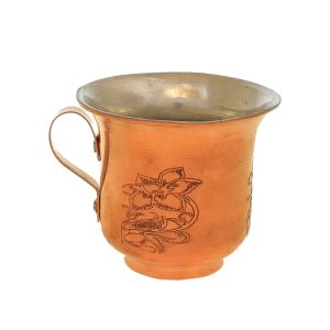 Persian Copper Cup – Hammered for Cold Drinks – Flower 23