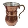 Persian Copper Cup - Handcrafted with Handle for Cold Drinks - Hammered Golbarg