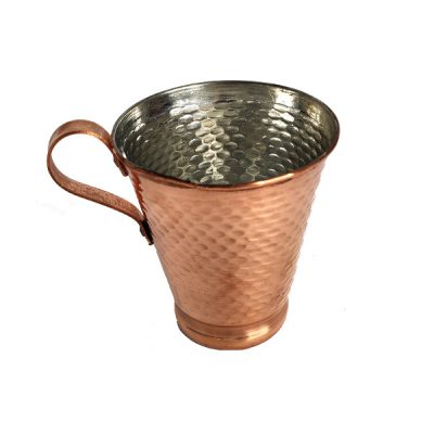 Persian Copper Cup – Handcrafted with Handle for Cold Drinks – Hammered Jahan