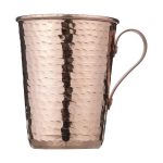 Persian Copper Cup - Handcrafted with Handle for Cold Drinks - Hammered Kavan