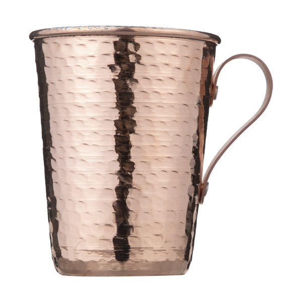 Persian Copper Cup - Handcrafted with Handle for Cold Drinks - Hammered Kavan
