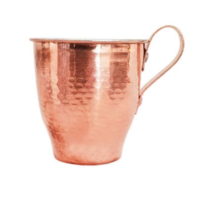 Persian Copper Cup – Handcrafted with Handle for Cold Drinks – Hammered Khomre