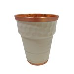 Persian Copper Cup - Handcrafted with Handle for Cold Drinks - Hammered Minimal