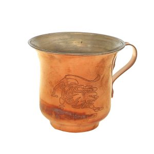 Persian Copper Cup – Handcrafted with Handle for Cold Drinks – Hammered Mordad