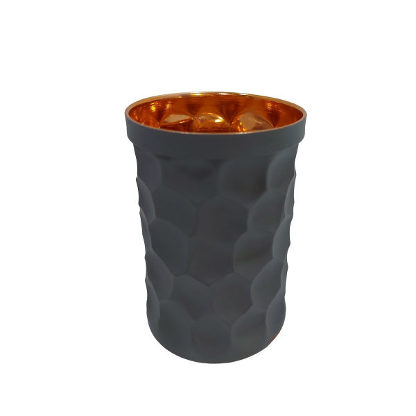 Persian Copper Cup - Handcrafted with Handle for Cold Drinks - Hammered Nimdal