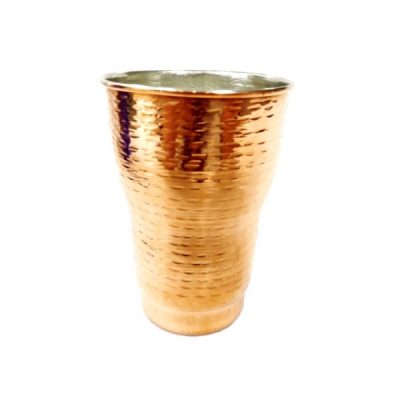 Persian Copper Cup – Handcrafted with Handle for Cold Drinks – Hammered Rana II