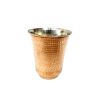 Persian Copper Cup - Handcrafted with Handle for Cold Drinks - Hammered Tina