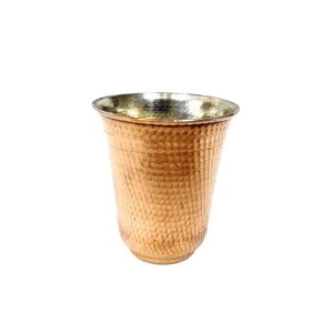 Persian Copper Cup – Handcrafted with Handle for Cold Drinks – Hammered Tina