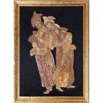 Marquetry Wood Inlay Art - Artistic Persian Leyli & Majnoon