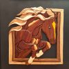 Marquetry Wood Inlay Art - Artistic Horse