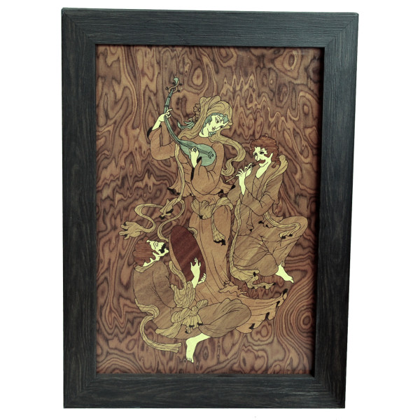 Marquetry Wood Inlay Art - Artistic Setar