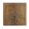 Framed Wood Carved Art Artistic Flower