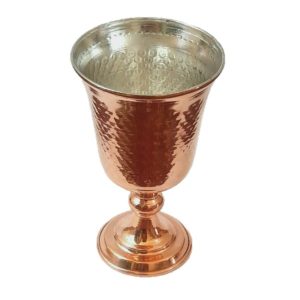 Handcrafted Persian Copper Wine Glass Stemware – Hammered Model Ahmadi